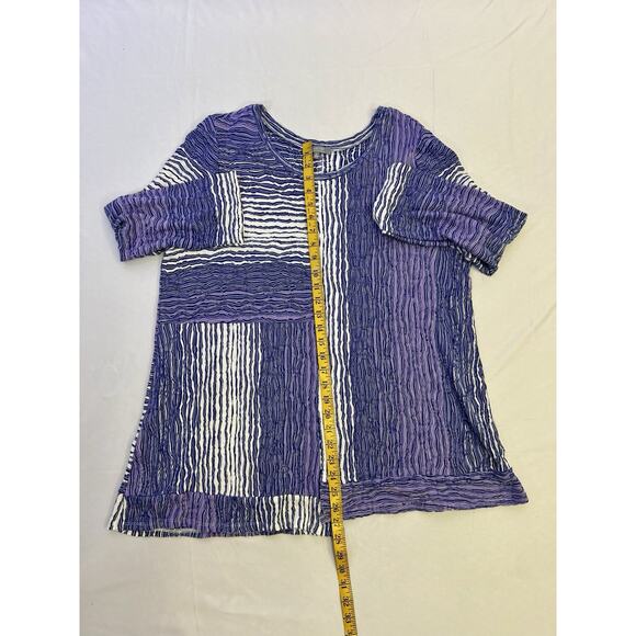 Habitat Tunic Blouse Top Womens XL Blue Boho Artsy Lagenlook - Picture 9 of 12